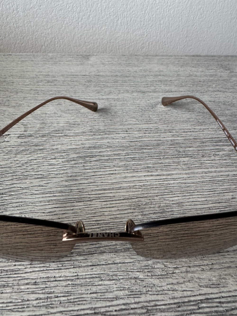 CHANEL Rimless Titanium Gold Cat Eye Sunglasses, 4286-T - Picture 7 of 7